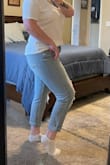 I feel really good in these pants. They fit well and dont bag at my waist while hugging my curves. Love the used look. - Natasha T.