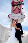 My fiancé and I eloped in Vegas this weekend before our real wedding and this dress got sooooo many compliments! I didn't want to spend too much on our elopement, but this looked very elegant! My only advice, if you're on the shorter-side, wear heels or get it tailored if possible! - Marlene M.