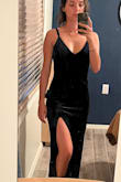 Upper part runs big, fabric is thick, good for colder weather without having to wear long sleeves. Color true to pictures. The strings are thick, almost too thick. Both v-necks (front and back) are suuuper cute and comfortably sexy. - Regina H.
