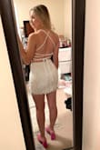 I'm having a destination wedding in Mexico and this set is PERFECT for going out! It is super fun and unique. The skirt is a little difficult to get over the booty but once you do, the waist looks really flattering. I recommend ordering your regular size, but if you are in between, you may want to size up rather than down because of the skirt. - Kiana H.