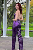 This jumpsuit was an absolute hit for my daughter's Junior '22 HOCO. She has a very unique style and this jumper did not disappoint! With her auburn hair and the wide open bareback, this was a show-stopper for sure! Parents, teachers, and students were all flocking to see what she would be wearing and the compliments kept flooding in. What a great way to set yourself apart from the rest - stand out and be unique! - Nicole T.