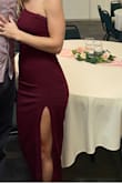 Fit perfectly for my height and body type. Also great material. The only thing was I kept having to pull the strapless side up and tuck in the hanger string. But other than that I was comfortable. - Reiley D.