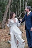 I wore these for my wedding and they were perfect. The heel was just the right height. The heel is also a block heel which made them easy to walk around in. They felt a tad loose around the ankle and toe cover area but I was still able to walk in them comfortably. They are very classy and timeless! - April P.