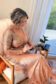 Gorgeous dress! Not itchy and comfortable. I purchased a Medium and I'm usually a size 8/M-L but the Medium fit perfect! - Ingrit R.