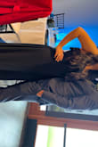 I had ordered a size medium (my usually size, but I know I can vary depending material of dress)& it  indeed fit me small from my back. The chest area was too tight I was going to be uncomfortable. So I ordered the size large which was perfect. It is long, so I needed to get it fixed. Made the girls look good and waist look small, loved it! - Carolina O.