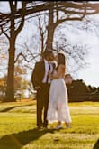 I wore this dress to take more wedding photos with my husband. It looked exactly like my actual wedding dress but much shorter. It fit great! I loved it! I got a size medium, I'm usually a small but they ran out of smalls and I really wanted this dress. It was a little big on top, but the straps are adjustable! - Ryder C.