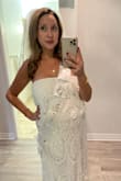 I wore this for my bachelorette party and loved it! I purchased it a few months before when I was newly pregnant and could tell it was stretchy enough to work. It still fit at 27 weeks! It's super comfortable and flattering. - Ashley D.
