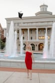 I wore this for college graduation and felt very classy but still sexy! It's incredibly flattering. The way it's designed and the fabric thickness/great quality made me not self conscious of my stomach - usually I wouldn't want to wear a bodycon dress without shape wear, but I never felt the need with this dress because it's just that flattering!!! - Olivia C.