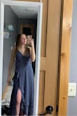 Fits good a little long. Good heavy material. Color is beautiful. The back design is gorgeous. - Breanna