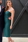 Loved this dress, very elegant. I did alter the straps off. They were too tight fitted on my arms. Overall beautiful color, great length. Wore to a wedding and had a ton of compliments. Great for a holiday party that I will be wearing to next! - Erin H.