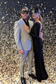 This dress was perfect for the masquerade party. It is form-fitting but easy to move in. The sparkles do come off, but nothing extreme. - Jen R.
