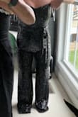 Had to return cause all they had was a medium- love this outfit though - didn't like the way the front of the private area looked .. just didnt hug the way it needed to be - also way too long. - Jobina N.