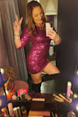 I wore this dress in Vegas for my daughfers Bachelorette party! I got a lot of compliments.  It's very comfortable, but it is very short! I was comfortable but did have to be careful when sitting. - Heidi P.