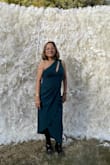 I love the color it suits the occasion. The design Wow I love the cut and the one-cut shoulder it suits my taste and this is great. It's kind of lousy to me but I carried it how to project the dress. - Maria L.
