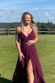 I absolutely LOVE this dress and want it in every color! It is so flattering and since it ties in the back you can loosen it if you need to. Someone stepped on the back of it and the strap broke but a safety pin did the trick. I have since stitched it and 100% will wear it again! - Corrine P.