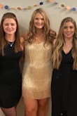 This dress is really fun and cute but not comfortable in my opinion. The dress itself has zero stretch and the sequins are scratchy. The process of getting it on and off can also be tedious and you lose A LOT of sequins in the process. I may have felt differently if I sized up. - Corrine P.