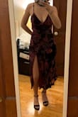 Really loved the look of this dress, got lots of compliments on it and very comfortable. Only cons are that the quality isn't super high; for example the side zipper scrunched up, and the straps are very thin, I was a little worried that they would hold but ultimately they did. - Allie B.
