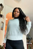 Finally, it's sweater weather. I love the fit of the sweater. I will purchase another one in the alternate color. Small was the perfect size for me. There was room in order to layer up under the sweater. This sweater goes perfectly with tights, solid color skirt (with leggings) or jeans. I LOVE this sweater. - KK I.