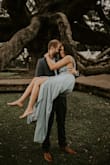 This flowy dress was amazing for a photoshoot I did with my husband! The drapey material, length, and color were all just perfect. The only tricky thing was not being able to wear a bra because of the super plunging neckline. I ended up using bra tape for support because it looked odd without anything. Overall, I'm very happy with how this dress looked in the pictures! - Tanvi S.