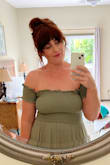 This dress was so beautiful for beach photos; it has a very flattering neck and shoulder line, and a beautiful flowy skirt. I got a large to make sure the arms were large enough to not feel squeeze. The shirring of the bodice makes this dress very comfortable and strapless bra friendly. - Hailey M.