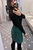 Beautiful color. Sexy yet sophisticated skirt! - Traci D.