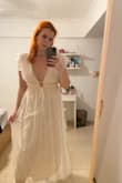 Fits to size. Nice cleavage. Try to tape shoulders if you can so sleeves dont move much - Raquel T.