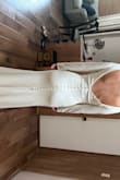 This dress fit like a glove and hugged all of the right curves. The back is lovely with the row of buttons and the sweetheart neckline in the front shows enough cleavage to be classy but not overboard. Also, it is COMFORTABLE. I could sit down and visit easily with everyone. - Ashley B.
