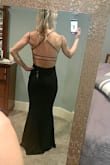 This dress fits to a "T"! Absolutely beautiful! It hugs all of the places you want it to. Classy and sexy all at once! Perfect for that special event or night out! - Jessalynn P.