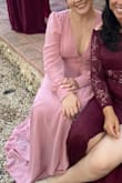 This dress is so elegant, very gorgeous. The color is incredible and it is super comfortable. With heels the length was perfect and the back is really beautiful. In general, the quality of the dress is very good. - Mariel O.