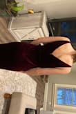 This dress is so beautiful and so comfortable! I love it. High-quality material, but still stretchy enough to fit how it needs to. Big fan!! I am a bit small-chested so it's a little bit big in the chest area, but otherwise, it is perfect! - Cam C.