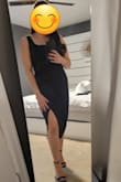 Wore this to a Fall/Winter wedding. The material has the perfect amount of stretch and enough structure to hug AND smooth you in just the right places. As previous reviews stated, the straps were too long and kept falling off my shoulders, I had to pin them for a quick fix. This dress made me feel sexy and classy and the same time. If you're looking for the perfect LBD-this is "The One"! - Marisa C.