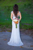 Beautiful dress! I was so happy with the dress! It fits true to size and is breathable and very cute train that is easy to walk with. Definitely a great purchase. Perfect dress for an intimate wedding - Criseth C.