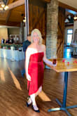 This dress is absolutely beautiful. I wore it for a wedding in early December and the fit was amazing. I was able to dance all night and didn't have to keep pulling it up in the chest area - it has staying power. I highly recommend this dress! - Valerie S.