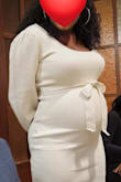 I wore this dress to my baby shower while 8 months pregnant. It really was cozy glam. The material was soft and I got so many compliments on the dress. - Crystal F.