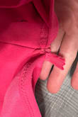 This outfit has nice thick material and fit well. However, the stitching was undone around the zipper right out of the package which was disappointing for the price. - Nicole K.