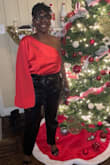 I loved the bright color. I wore this to a Christmas party with black faux pants. I really got a lot of compliments about the blouse. - Michelle H.