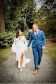 We had a destination wedding and hosted a home reception after our honeymoon where I wore this dress. Got so many compliments!
Much better quality than I imagined and no one would have guessed I bought it online. 
Had the lining sown to the lace and go a bustle. - Tayra L.
