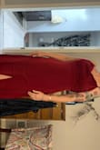 Love:
- The color is perfect for the holidays - not fire engine red, more like wine.
- The length is perfect for heels (I'm 5'3).
Don't love:
- The cowl neck is awkward. It seems like it should lay smoothly but it just sort of flops around. I may see a pleat into it to flatten it.
- It is SUPER tight around the ribs. I've had 2 kids so this may not be an issue for someone my weight who has not had their ribs stretched out by pregnancy. Not sure. But I can't get the zipper up the last millimeter.
- You need a low/no back bra. I found a perfect one by Va Bien. I have too much boob to go brakes but that would be far more comfortable for you perky ladies.
- The skit is about 3" too high for me. I wanted to wear thigh highs with a garter belt but it shows off the top. If that doesn't bother you, then rock out sexy mama!!! - Emily D.