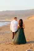 Absolutely loved this dress! Wore it for my engagement and it did not disappoint. Im on the shorter side so it was long but it gave a dramatic look for my photos - Alejandra B.