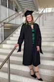 The length of the dress runs short so I need to size up. I ended up exchanging the small for a large because that was the only other size available and the large fit a little loose but still looked good. I wore this for my graduation pictures; it was very comfortable and will definitely wear it during the holiday season! - Louisa H.