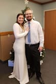 I did not want to spend a fortune on a dress because my husband and I wanted a very small, short ceremony. I wanted something simple and elegant. This dress did not disappoint! It was exactly what I imagined! It was a little long, but I invested in slightly higher heels because I did not have time to get it hemmed. Would highly recommend! Got so many compliments! - Lindsey C.
