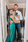 This jumpsuit was amazing and I got SO many compliments! I got an XS! I used body tape to push up my boobs haha. I'm tall and it was the perfect length! I wore heels as well! - Bayleigh H.
