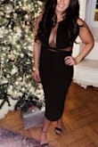 As someone with huge boobs, I was nervous about not being able to wear a bra with this dress but the back zipping to the top made me feel secure. I got a lot of compliments and for a fancy party, it was fun! Your boobs will definitely be out though so depending on the event it may not be appropriate! - Lindsay H.
