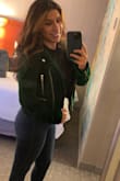 I absolutely love this jacket! My only issue is that its really tight in the shoulders, I cant lift my arms that well without fear Ill tear it. But, that doesnt stop me from loving it! - Iris A.