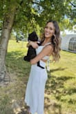 I got this dress for my June bridal shower and loved it! I wanted something chic but bridal and this was a perfect happy medium. It was also very comfortable to wear all day. - Alyssa B.