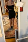 I'm absolutely obsessed with this dress. I ordered three, and was going to return two but ended up keeping it because I couldn't part. It's stretchy, so the fabric hugs you but not too tight, there's a little room at the bottom to give the dress less of a skin tight appeal (like it's supposed to look). It's perfect for New Years Eve! - Callie S.