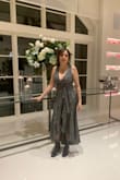 I like it; it does show your cleavage, and you can wear it in different attend - Angela P.