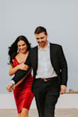 This dress was perfect for our Christmas engagement shoot! I loved pairing it with a faux fur coat and my black heels (also from Lulus) - Danielle F.