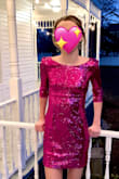 I was nervous to order this kind of dress online for my young and extremely slim daughter. But it surprised me! It hold up well and didn't at all look cheap! I would've thought it cost more than it actually did. It almost fit perfectly but it was wide at the neck and shoulders so we did have to get a seamstress to take it in a tad under the arms and at the shoulders, but that's likely due to my daughter being so small framed and no bust to fill out the breast area of the dress. After a simple alteration, the dress was a perfect fit. The back has a scoop neck that comes down quite a bit lower than the front but we liked that. It Has a sturdy clasp and zipper closure. Didn't ride up while dancing too much. And it's lined so it's not scratchy and bothersome. I will say that if you are someone who has lumps and bumps, consider that this dress is extremely form fitting and the sequins will catch the light and show the details of your body form to an extent. Overall, this was a great purchase for my daughter. - Lacey J.