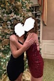 I wore this dress for my senior year holiday dance, it was the perfect length and I didn't have to worry about it riding up while dancing! The color is very much a burnt red wine color and is very pretty! I also liked the adjustable back and lace-up detailing for a more customized fit! - Melina